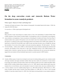 On the deep convection events and Antarctic Bottom Water