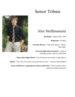 Senior Tribute