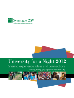 Event Program  - Synergos Institute