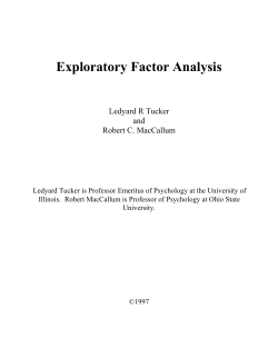 Exploratory Factor Analysis