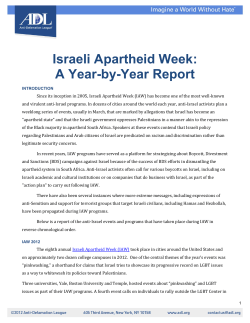 Israeli Apartheid Week: A Year-by-Year Report