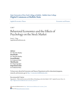 Behavioral Economics and the Effects of Psychology on the Stock