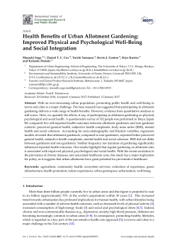 Health Benefits of Urban Allotment Gardening: Improved Physical