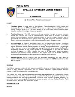 1306 BPDnet And Internet Usage Policy