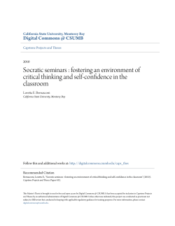 Socratic seminars - Digital Commons @ CSUMB