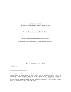 Derechos Humanos y Protesta Social en M&eacute;xico