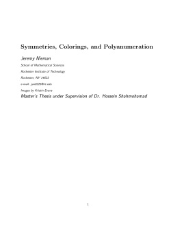 Symmetries, Colorings, and Polyanumeration - RIT