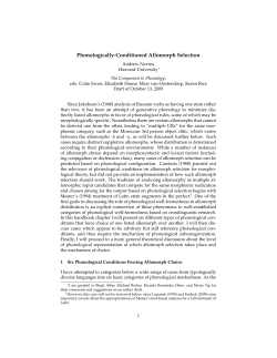 Phonologically-Conditioned Allomorph Selection
