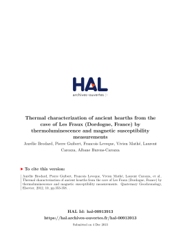 Thermal characterization of ancient hearths from the cave of Les Fraux