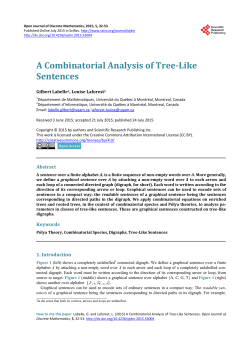 A Combinatorial Analysis of Tree-Like Sentences