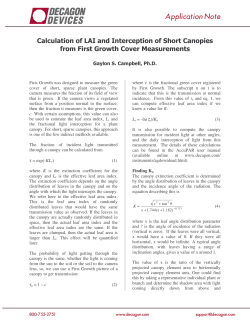 13427-00 AN Calculation of LAI and Interception