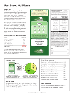 Fact Sheet - CharityMania
