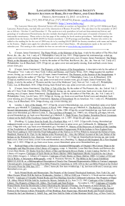 2013 09 13 Catalog - Lancaster Mennonite Historical Society