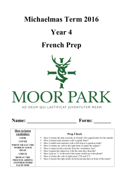 Prep booklet Y4 Michaelmas 16