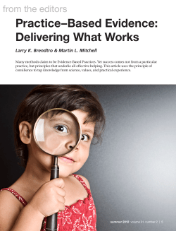 Practice&ndash;Based Evidence: Delivering What Works