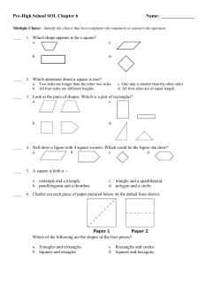 Pre-HS Geometry THQ