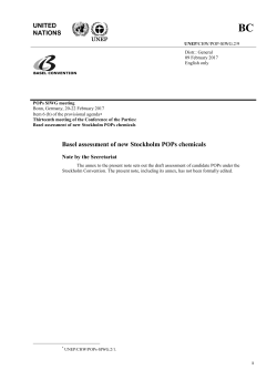 Basel assessment of new Stockholm POPs