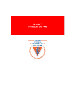 Module 7 Menopause and PMS