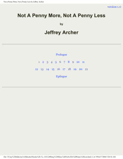 Not a Penny More, Not a Penny Less by Jeffrey Archer