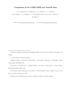 Comparison of the COBE DMR and Tenerife Data