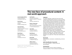 The new face of procedural content