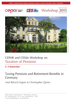 Taxing Pensions and Retirement Benefits in Germany