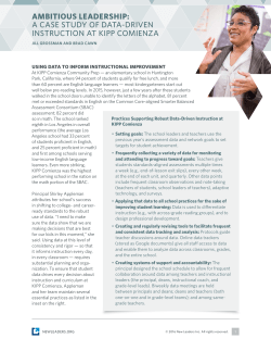 AMBITIOUS LEADERSHIP: A CASE STUDY OF DATA