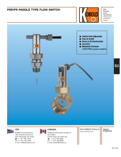 psr/ps paddle type flow switch