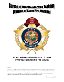 model safety committee injury/illness investigations for the fire service