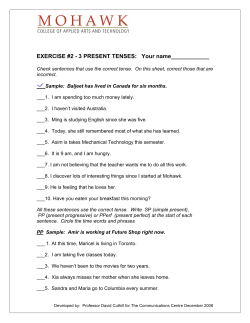 3 Present Tenses