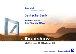 Presentation - Deutsche Bank