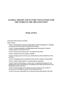 global trends and future challenges