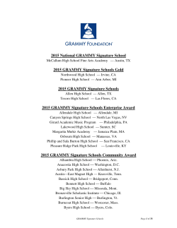 2015 National GRAMMY Signature School 2015 GRAMMY