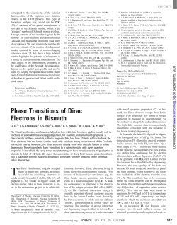Phase Transitions of Dirac Electrons in Bismuth
