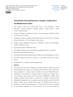 Summertime OH reactivity from a receptor coastal site in the