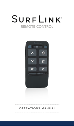 SurfLink Remote Control Operations Manual