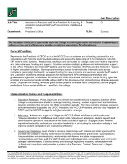 Assistant to President and VP/Learning for Academic
