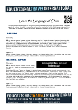 Learn the Language of China.pub - Educational Travel International