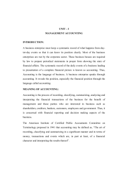 management accounting - Pondicherry University