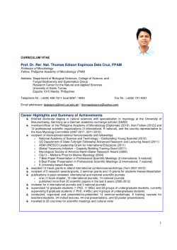 1 Prof. Dr. Rer. Nat. Thomas Edison Espinoza Dela Cruz