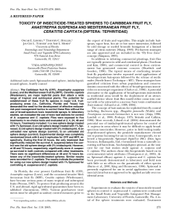 TOXICITY OF INSECTICIDE-TREATED SPHERES TO CARIBBEAN