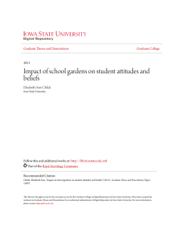 Impact of school gardens on student attitudes and beliefs