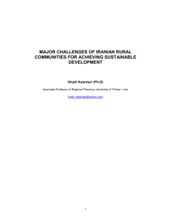 major challenges of iranian rural communities for