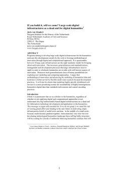1 If you build it, will we come? Large scale digital infrastructures as a