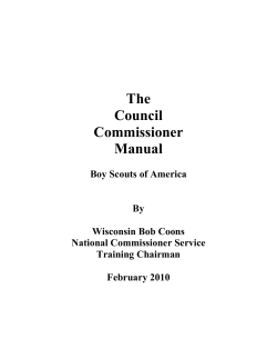 The Council Commissioner Manual