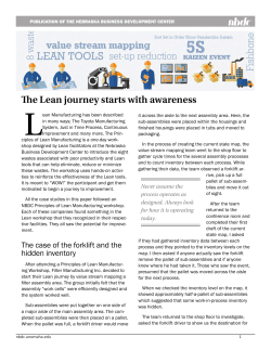 The Lean journey starts with awareness