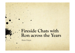 Fireside Chats with Ron across the Years