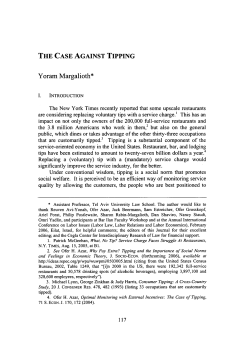 The Case Against Tipping - Penn Law: Legal Scholarship Repository