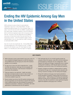 Ending the HIV Epidemic Among Gay Men in the United