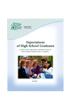 Expectations of High School Graduates, Grade 12